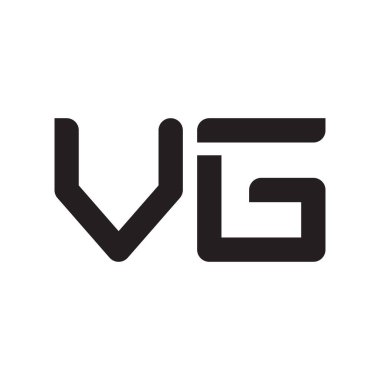vg ilk harf vektör logo simgesi