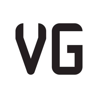 vg ilk harf vektör logo simgesi