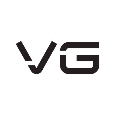 vg ilk harf vektör logo simgesi