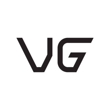 vg ilk harf vektör logo simgesi