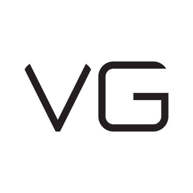 vg ilk harf vektör logo simgesi