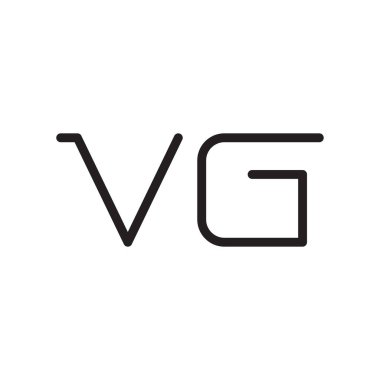 vg ilk harf vektör logo simgesi