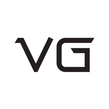 vg ilk harf vektör logo simgesi