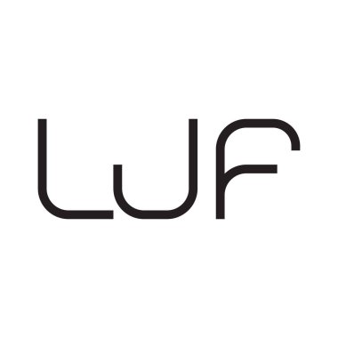 wf ilk harf vektör logo simgesi