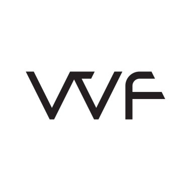 wf ilk harf vektör logo simgesi