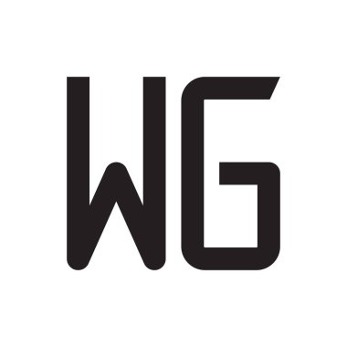 wg ilk harf vektör logo simgesi