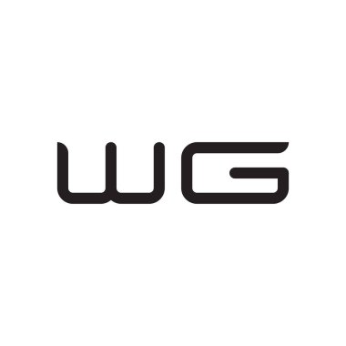 wg ilk harf vektör logo simgesi
