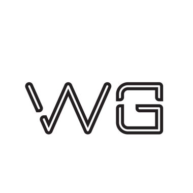 wg ilk harf vektör logo simgesi