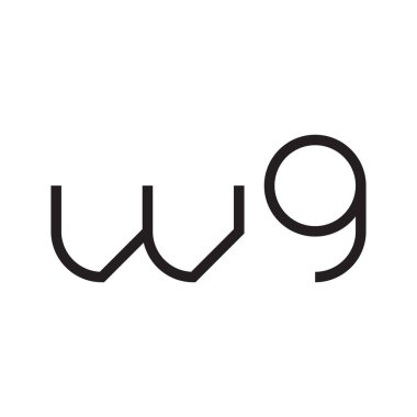 wg ilk harf vektör logo simgesi