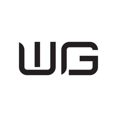 wg ilk harf vektör logo simgesi