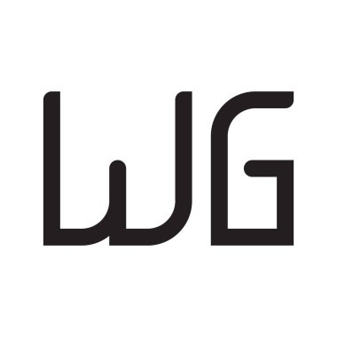 wg ilk harf vektör logo simgesi