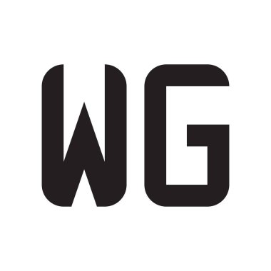 wg ilk harf vektör logo simgesi