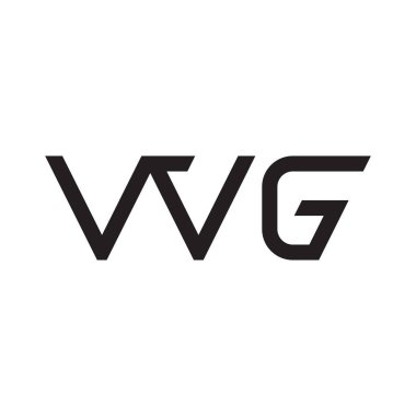 wg ilk harf vektör logo simgesi