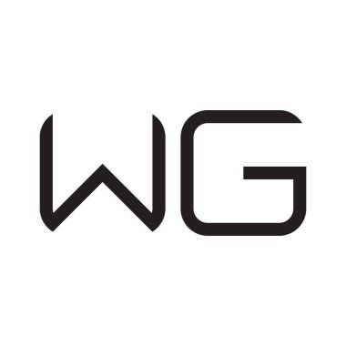 wg ilk harf vektör logo simgesi