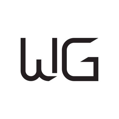 wg ilk harf vektör logo simgesi