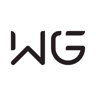 wg ilk harf vektör logo simgesi