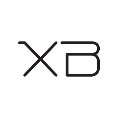 xb ilk harf vektör logo simgesi