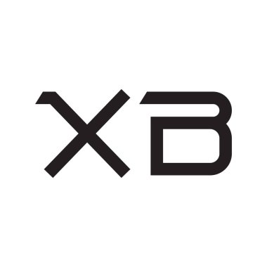 xb ilk harf vektör logo simgesi