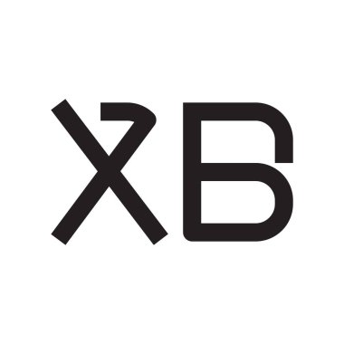 xb ilk harf vektör logo simgesi
