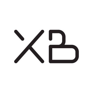 xb ilk harf vektör logo simgesi