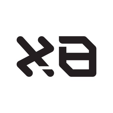 xb ilk harf vektör logo simgesi