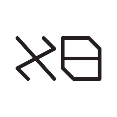 xb ilk harf vektör logo simgesi