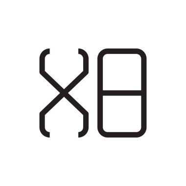 xb ilk harf vektör logo simgesi