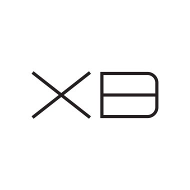xb ilk harf vektör logo simgesi