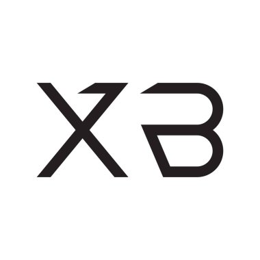 xb ilk harf vektör logo simgesi