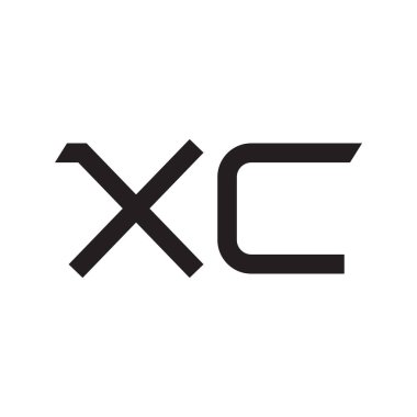 xc ilk harf vektör logo simgesi