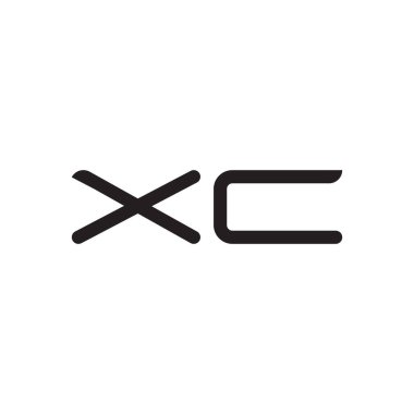 xc ilk harf vektör logo simgesi