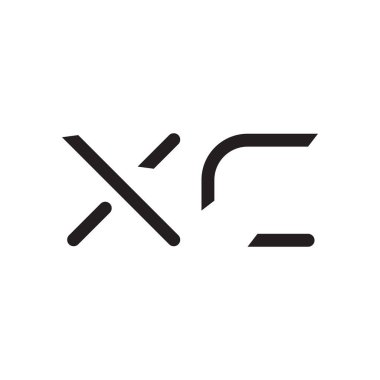 xc ilk harf vektör logo simgesi