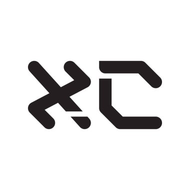 xc ilk harf vektör logo simgesi