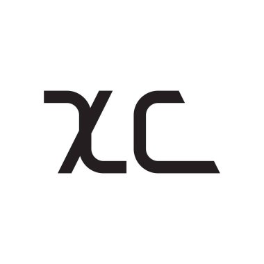 xc ilk harf vektör logo simgesi