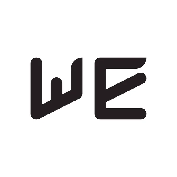 Wir Anfangsbuchstaben Vektor Logo Symbol — Stockvektor