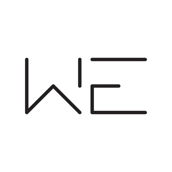Abbiamo Iniziale Lettera Vettoriale Logo Icona — Vettoriale Stock