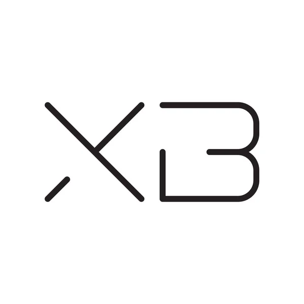 xb ilk harf vektör logo simgesi