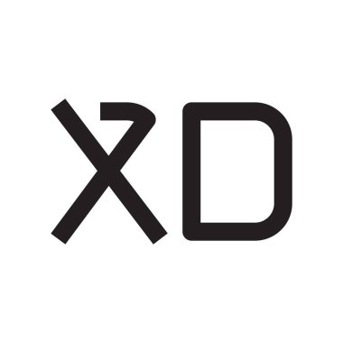 xd ilk harf vektör logo simgesi
