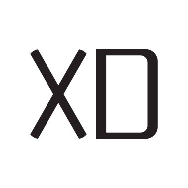 xd ilk harf vektör logo simgesi