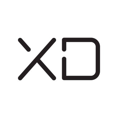 xd ilk harf vektör logo simgesi