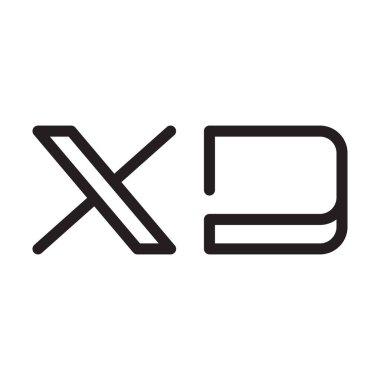 xd ilk harf vektör logo simgesi