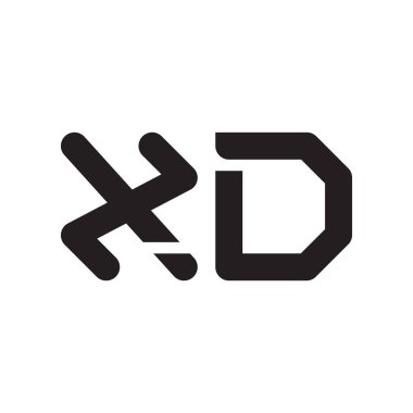 xd ilk harf vektör logo simgesi
