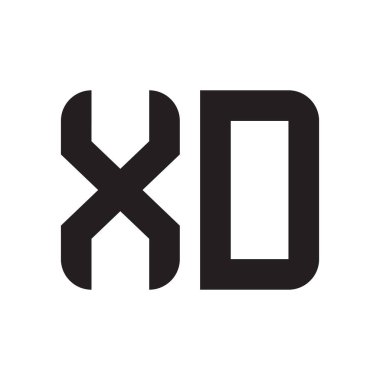 xd ilk harf vektör logo simgesi