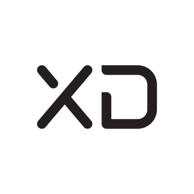 xd ilk harf vektör logo simgesi