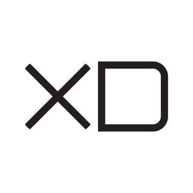 xd ilk harf vektör logo simgesi