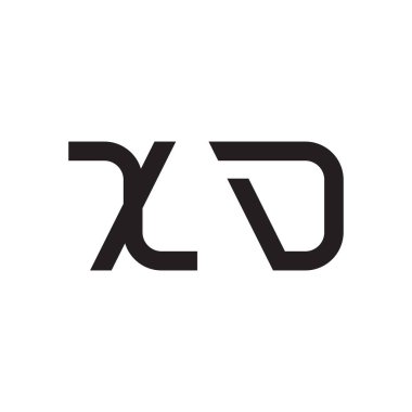 xd ilk harf vektör logo simgesi