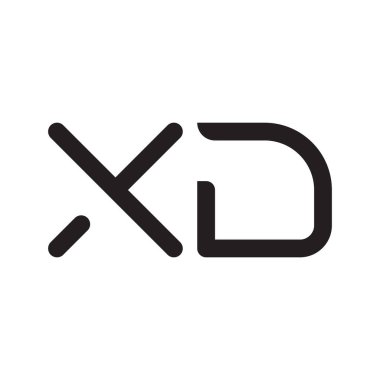 xd ilk harf vektör logo simgesi