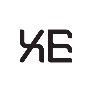 xe ilk harf vektör logo simgesi