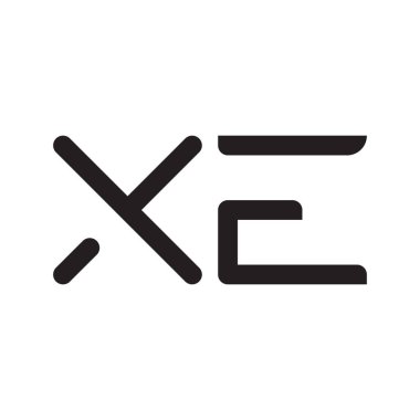 xe ilk harf vektör logo simgesi