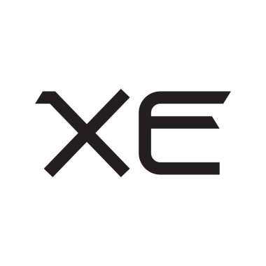 xe ilk harf vektör logo simgesi